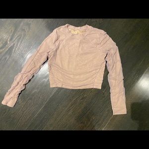 Mesh alo yoga light pink crop